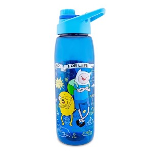 Silver Buffalo Adventure Time "Bros For Life" Water Bottle With Screw-Top Lid | Holds 28 Ounces - 1 of 4