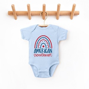 The Juniper Shop American Sweetheart Rainbow Baby Bodysuit - 1 of 2