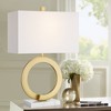 360 Lighting Bryce 24 3/4" High Ring Modern Table Lamp Gold Finish Metal Single White Shade Living Room Bedroom Bedside Nightstand House Office - 2 of 4