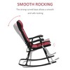 PAGED Outdoor Rocking Chair Set Foldable Beach Chairs with Steel Frame for Porch, Beach, Picnics, Balcony - 3 of 4