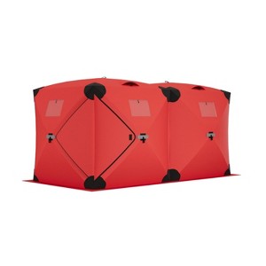 Portable Insulated Ice Fishing Tent  Shelter 6-8 Person For Outdoor Winter Fishing Camping And Hunting - 1 of 4