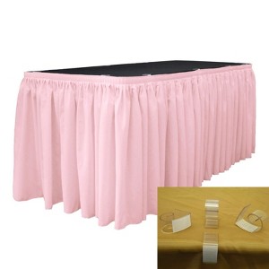 Slickblue Polyester Poplin Table Skirt with L-Clips - 1 of 1