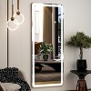 Rectangular Full Length Mirror with LED Lights, Standing or Wall-Mounted Full Body Mirror with Stand - 2 of 4