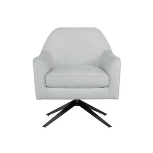 Lifestyle Solutions Fargo Swivel Accent Chair: Metal Base, Tufted Back, High Density Foam - 1 of 4