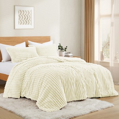 King Cream Microfiber Down Alternative Comforter Set