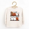 Halloween Bookshelf Ghosts - Toddler Long Sleeve Graphic Tee and Youth Long Sleeve Graphic T-Shirt - 2 of 3