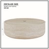 Lyngins Modern Fiberglass Coffee Table, Faux MARS Pattern Coffee Table, Round Tea table for Living Room, Stylish Center Table, No Need Assembly - 4 of 4