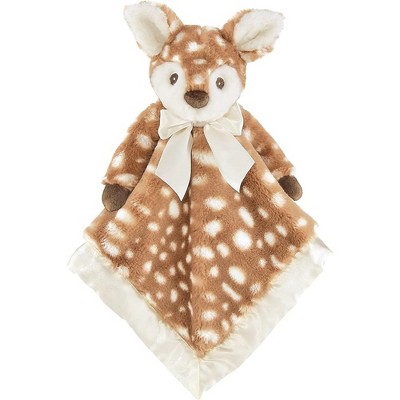 Bearington Baby Lil’ Willow Snuggler, 15 Inch Woodland Baby Fawn Plush Stuffed Animal Security Blanket Lovey for Babies