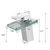ChicFurnit Bathroom Sink Faucet Waterfall Spout with Hot Cold Mixer Single Handle for Trendy Bathrooms, Silver, 11"*7.9"*4.7" - 3 of 4