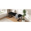 Busaurus Modern Upholstered Entryway Bench with Tufted Seat and Metal Frame - 2 of 4
