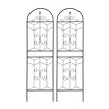 Gulches 2 Pack Metal Garden Trellis 71" x 19.7" Rustproof Trellis for Climbing Plants Outdoor Flower Support Black - 4 of 4