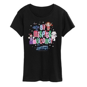 Women's - Rudolph - All Misfits Welcome Short Sleeve Graphic T-Shirt - 1 of 4