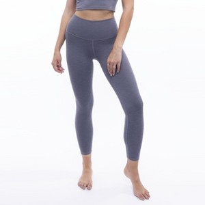 Rib 7/8 High Waisted Legging - Slate - LEZAT - 1 of 4