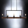 Urban Ambiance Luxury Modern Farmhouse Chandelier,  15''H x 44''W,  Matte Black & Rich Walnut Finish, UFS2011 - 4 of 4