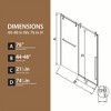 COWLOWN Frameless Sliding Shower Door, Adjustable Shower Screen with Tempered Glass - 2 of 4