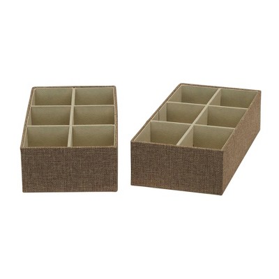 Latte Linen 3-Piece Customizable Drawer Organizer Set
