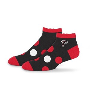 NFL Atlanta Falcons Big Dot Sleep Socks: Polka Dots Knit Ankle Apparel - 1 of 3