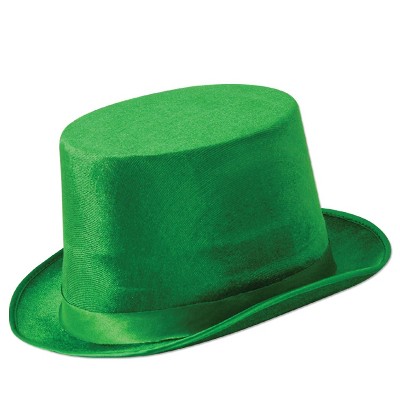 Beistle Dura-Form Vel Felt Top Hat One Size Green 30742