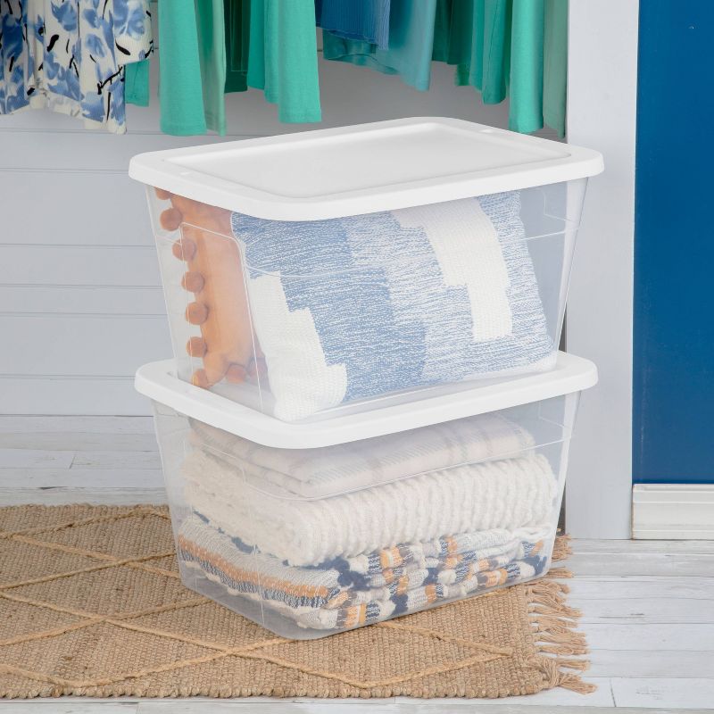 56qt Clear Storage Box with Lid White - Room Essentials&#8482;, 5 of 17