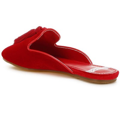 Женские сабо Rag & Co Cardinal Tassel Detail Velvet Mules — фото 3