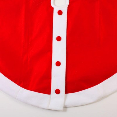  Sterling 48" Red Felt Santa Claus Jacket with Buttons Christmas Tree Skirt 