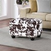Breighton Home Regal Accents Storage Accent Ottoman Brown Cow Print - 2 of 4