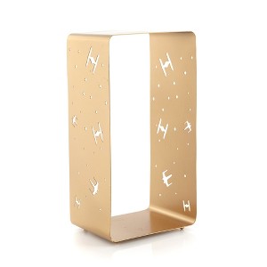 Seven20 Star Wars Gold Stamped Lantern | X-Wing & TIE Fighter Battle | 11.5 Inches Tall - 1 of 4