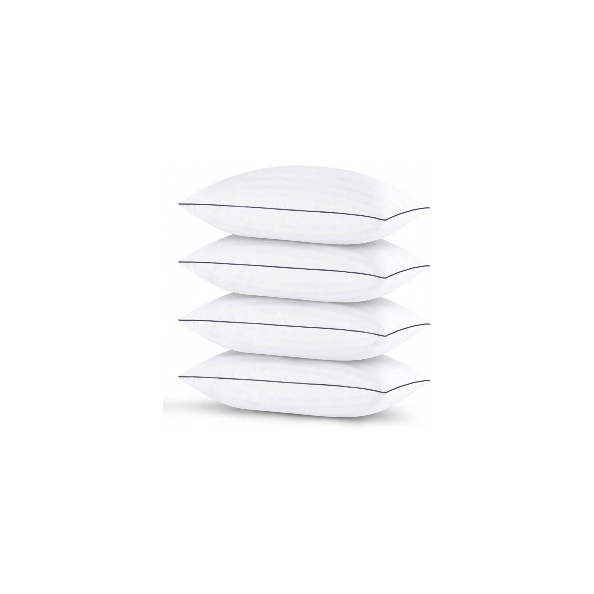 4 Pack Cooling Hotel Pillows, Soft Down Alternative Fill for All Sleep Positions white Queen
