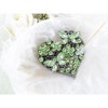 Anna-Kaci Womens Floral Silvery Tone Crystal Rhinestone Insect Butterfly Love Flower Heart Brooch Pin - 3 of 4