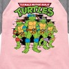 Girls' - Teenage Mutant Ninja Turtles - Group Logo Brick Wall Shirt Tail Raglan Graphic T-shirt - 2 of 3