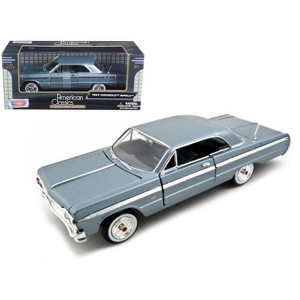 1964 Chevrolet Impala Blue 1/24 Diecast Model Car by Motormax - 1 of 3