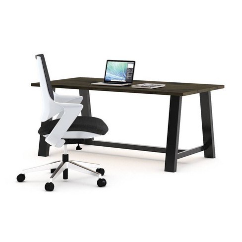 Mia Office Desk With Chair Barnwood White Olio Designs Target