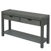 Luxurious Acacia Wood Veneer Console Table, Entryway Table With 2 Drawers And 1 Shelf,  Console Table Contemporary, Modern Sofa Table-Cuddlewood - 3 of 4
