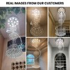 Ludomide Modern Foyer Chandelier, High Ceiling Crystal Light, Flush Mount Spiral Design for Staircase, Entryway, D 32" x H 94". - 4 of 4