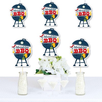 Big Dot of Happiness Missed You BBQ - Grill Decorations DIY Backyard Summer Picnic Party Essentials - Set of 20