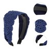 Unique Bargains Women's Elegant Lace Headband 5.91"x4.33" Blue 1 Pc - 3 of 4