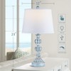 ROTTOGOON Touch Control Table Lamp Set of 2, 3-Way Dimmable Bedside Lamps with 2 USB Charging Ports for Living Room, Bedroom - Blue Washed White - 3 of 4