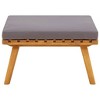 Patio Footstool with Cushion 23.6"x23.6"x11.4" Solid Acacia Wood vidaXL - 4 of 4
