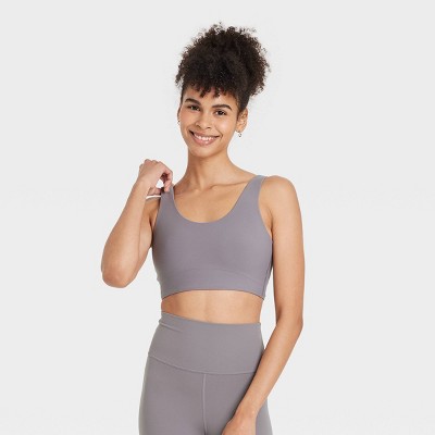 Women's Everyday Soft Medium Support Longline Sports Bra - All In Motion™ Gray S