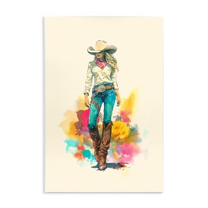 Stupell Industries Prairie Princess Cowgirl Wall Plaque Art - 1 of 4