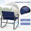 Tangkula Set Of 8 Outdoor Patio Rocking Set 4 Rocking Chairs & Loveseat w/ Glass-Top Table - 4 of 4