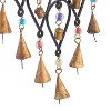 Eclectic Metal Abstract Windchime Brass/Black - Olivia & May - 4 of 4