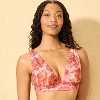 Women's Hibiscus Print Longline Bikini Top - Shade & Shore™ Pink - 3 of 4