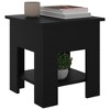vidaXL Coffee Table Black 15.7 in.x15.7 in.x16.5 in. Engineered Wood - 4 of 4