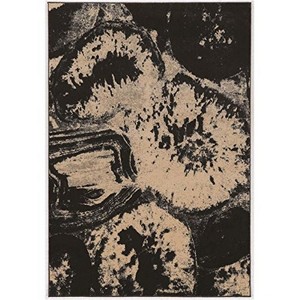 HomeStock Masters Agate Blue & Cream 5x7.6, Contemporary, Power Loomed Rug - 1 of 4