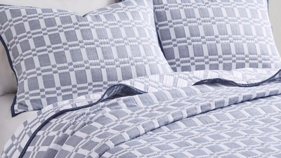 Gray King Reversible Microfiber Matelasse Coverlet Set