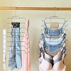 8-Layer Space-Saving Stainless Steel Underwear & Bras Organizer Hanger - Polished Metal Clothes Hanger with Anti-Slip Design, Vertical Hanging Storage - 3 of 4