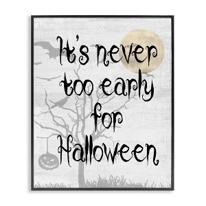 Stupell Industries Never Too Early Halloween Scene Framed Giclee Art - 1 of 4