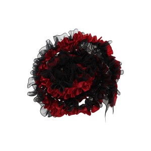 Unique Bargains Ribbon Double-Layer Tweed Crinkle with Elastic Lace Snow Yarn Polyester 35.83"x1.57" 1 Pc - 1 of 3