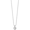 Black Bow Jewelry Blue & White Diamond Tear Slide Necklace in Sterling Silver - 2 of 4